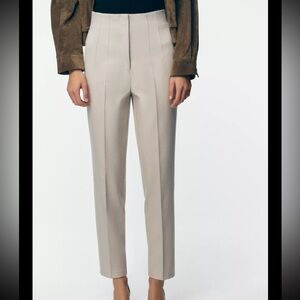 Zara Beige Ankle Cropped Pants